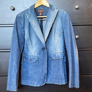 Banana Republic Blue Denim Blazer. Size 10